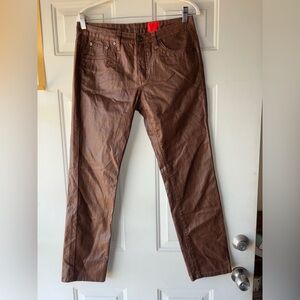 V Cristina brown shiny jeans size 8